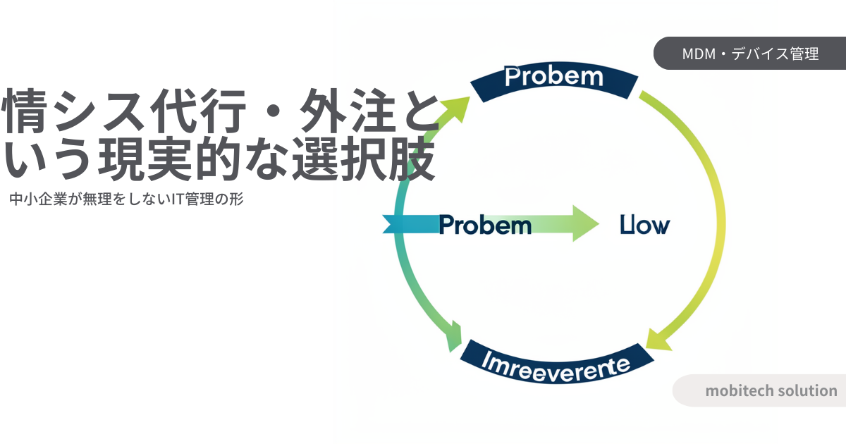 情シス代行・外注という現実的な選択肢｜中小企業が無理をしないIT管理の形
