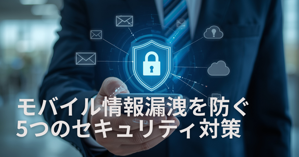 情シス担当が知っておくべき！モバイルデバイスからの情報漏洩を防ぐ5つの対策